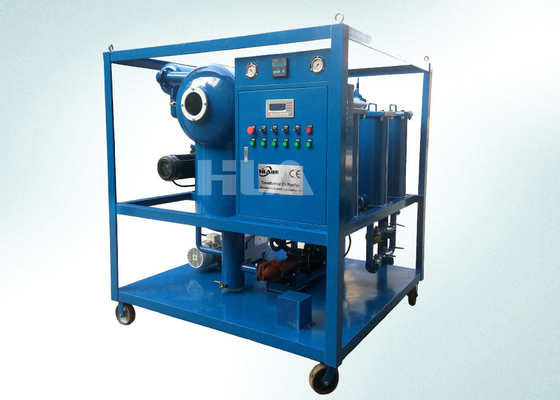 Máy lọc dầu biến áp 3000L / h với vật liệu thép lạnh và công suất 700KG