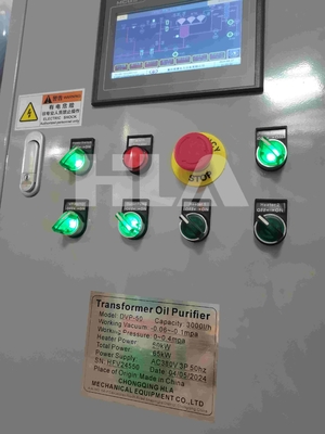 Máy lọc dầu biến áp bộ lọc ba giai đoạn với điều khiển tự động PLC