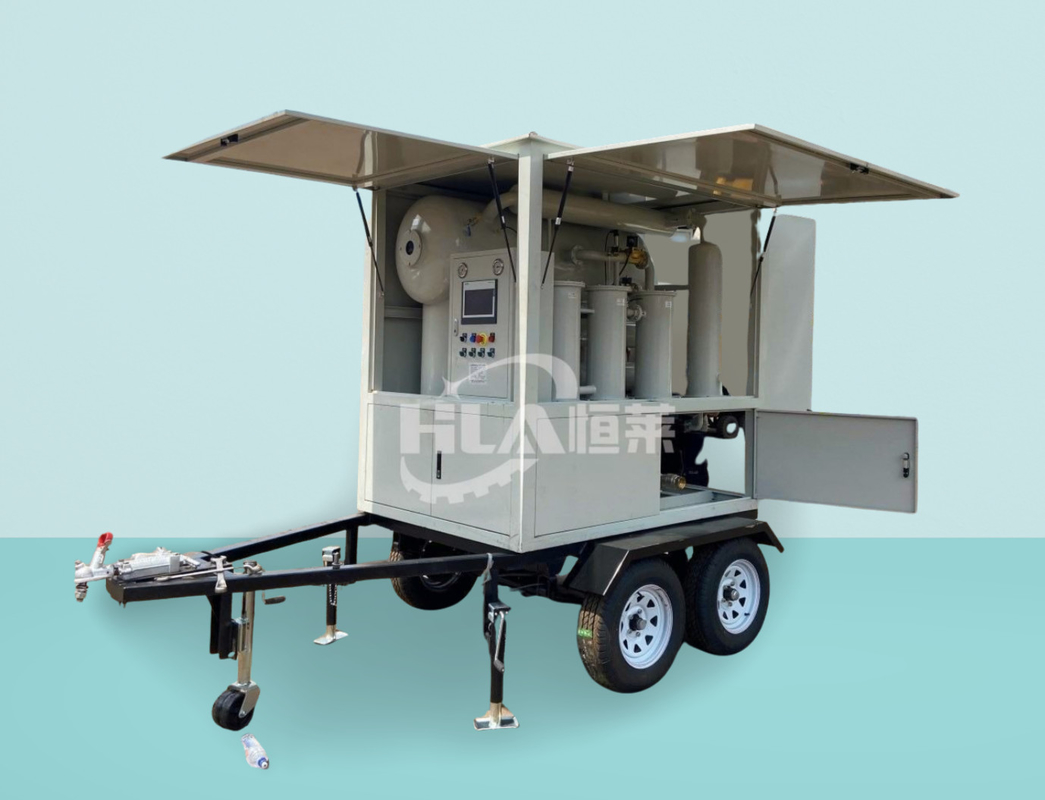 Máy lọc dầu biến áp với phương pháp làm sạch bằng cách sưởi ấm chân không và hàm lượng nước ≤3ppm